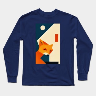 Funky Fox - Abstract Urban Design Long Sleeve T-Shirt